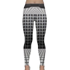 Space Glass Blocks Background Classic Yoga Leggings by Nexatart