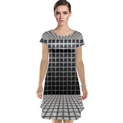 Space Glass Blocks Background Cap Sleeve Nightdress by Nexatart