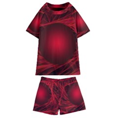 Abstract Scrawl Doodle Mess Kids  Swim Tee And Shorts Set