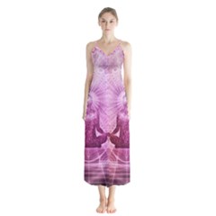 Meditation Spiritual Yoga Button Up Chiffon Maxi Dress by Nexatart