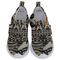 Fabric Textile Abstract Pattern Velcro Strap Shoes