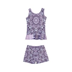 Mandala Pattern Fractal Kid s Boyleg Swimsuit