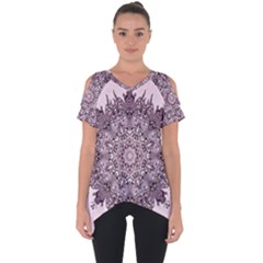 Mandala Pattern Fractal Cut Out Side Drop Tee by Nexatart