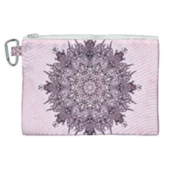 Mandala Pattern Fractal Canvas Cosmetic Bag (xl) by Nexatart