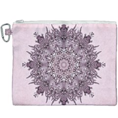 Mandala Pattern Fractal Canvas Cosmetic Bag (xxxl) by Nexatart