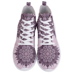 Mandala Pattern Fractal Men s Lightweight High Top Sneakers by Nexatart