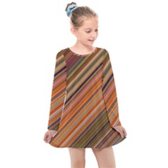 Background Texture Pattern Kids  Long Sleeve Dress