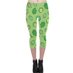 Funny Greens And Salad Capri Leggings  by kostolom3000shop