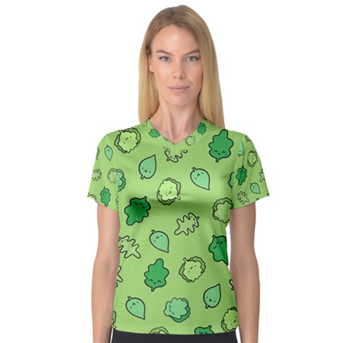 Funny Greens And Salad V-neck Sport Mesh Tee by kostolom3000shop