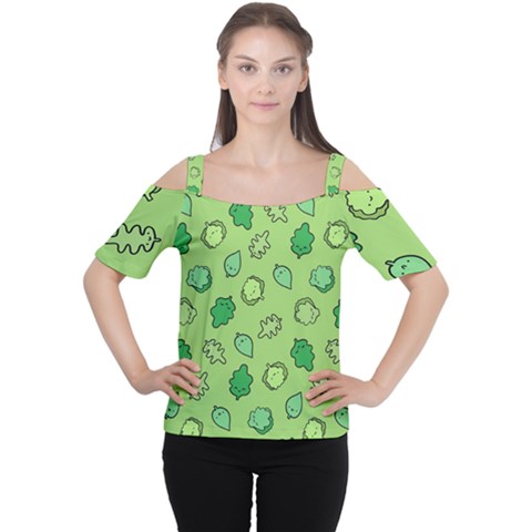 Funny Greens And Salad Cutout Shoulder Tee by kostolom3000shop