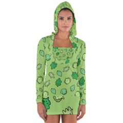 Funny Greens And Salad Long Sleeve Hooded T-shirt by kostolom3000shop