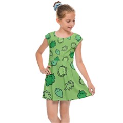 Funny Greens And Salad Kids Cap Sleeve Dress