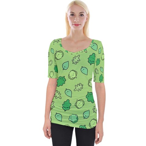 Funny Greens And Salad Wide Neckline Tee by kostolom3000shop