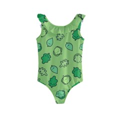 Funny Greens And Salad Kids  Frill Swimsuit