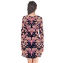 Fantasy Flower Ribbon And Happy Florals Festive Long Sleeve V-neck Flare Dress View2