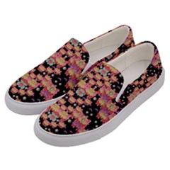 Fantasy Flower Ribbon And Happy Florals Festive Men s Canvas Slip Ons by pepitasart