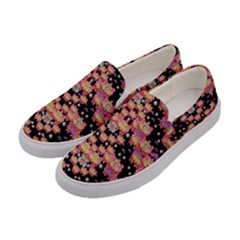 Fantasy Flower Ribbon And Happy Florals Festive Women s Canvas Slip Ons by pepitasart