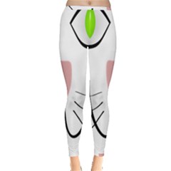 Cat Green Eyes Happy Animal Pet Inside Out Leggings