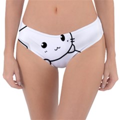 Kitty Cuddling Cat Kitten Feline Reversible Classic Bikini Bottoms by Sapixe