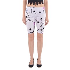 Kitty Cuddling Cat Kitten Feline Yoga Cropped Leggings by Sapixe