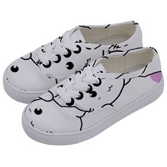 Kitty Cuddling Cat Kitten Feline Kids  Classic Low Top Sneakers by Sapixe