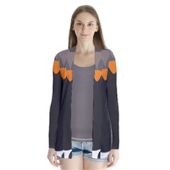 Sowa Owls Bird Wild Birds Pen Drape Collar Cardigan by Sapixe