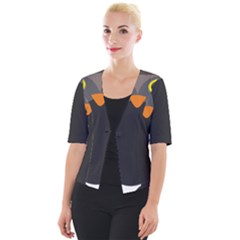 Sowa Owls Bird Wild Birds Pen Cropped Button Cardigan by Sapixe