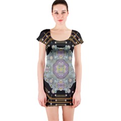 Butterflies And Flowers A In Romantic Universe Short Sleeve Bodycon Dress by pepitasart