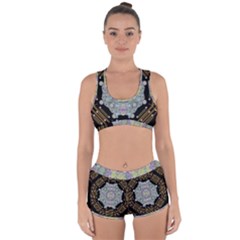 Butterflies And Flowers A In Romantic Universe Racerback Boyleg Bikini Set by pepitasart