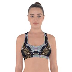 Butterflies And Flowers A In Romantic Universe Cross Back Sports Bra by pepitasart