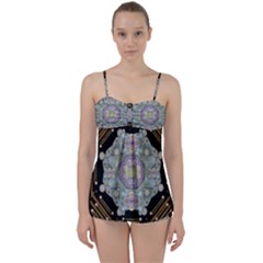 Butterflies And Flowers A In Romantic Universe Babydoll Tankini Set by pepitasart