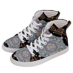 Butterflies And Flowers A In Romantic Universe Men s Hi-top Skate Sneakers by pepitasart