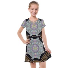 Butterflies And Flowers A In Romantic Universe Kids  Cross Web Dress by pepitasart