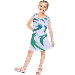 Wolf Dog Fox Animal Pet Vector Kids  Tunic Dress by Sapixe