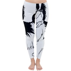 Animal Canine Dog Japanese Chin Classic Winter Leggings by Sapixe