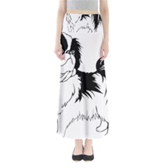 Animal Canine Dog Japanese Chin Full Length Maxi Skirt by Sapixe