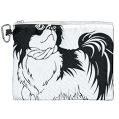 Animal Canine Dog Japanese Chin Canvas Cosmetic Bag (xxl) by Sapixe