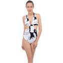 Animal Canine Dog Japanese Chin Halter Front Plunge Swimsuit View1