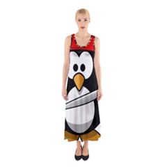 Penguin Pirate Tux Animal Bandana Sleeveless Maxi Dress by Sapixe