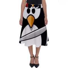 Penguin Pirate Tux Animal Bandana Perfect Length Midi Skirt by Sapixe