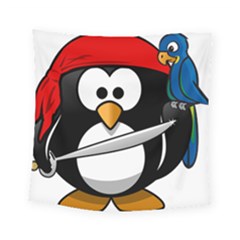 Penguin Pirate Tux Animal Bandana Square Tapestry (small) by Sapixe