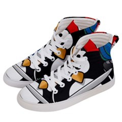 Penguin Pirate Tux Animal Bandana Men s Hi-top Skate Sneakers by Sapixe