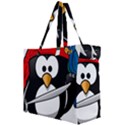 Penguin Pirate Tux Animal Bandana Canvas Travel Bag View2