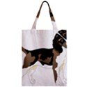 Black White Dog Beagle Pet Animal Zipper Classic Tote Bag View1