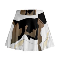 Black White Dog Beagle Pet Animal Mini Flare Skirt by Sapixe