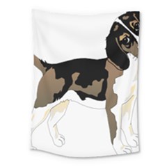 Black White Dog Beagle Pet Animal Medium Tapestry by Sapixe