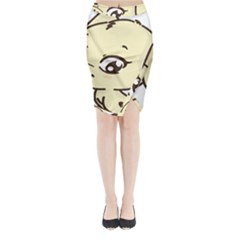 Doggy Dog Puppy Animal Pet Figure Midi Wrap Pencil Skirt by Sapixe