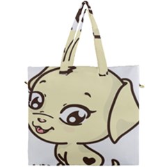 Doggy Dog Puppy Animal Pet Figure Canvas Travel Bag