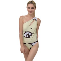 Doggy Dog Puppy Animal Pet Figure To One Side Swimsuit