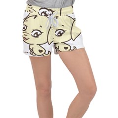 Doggy Dog Puppy Animal Pet Figure Women s Velour Lounge Shorts